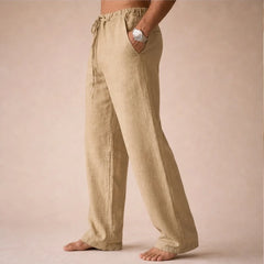 Binatchi Linen Trousers - Cream - Pants - Hendlys - Image 1