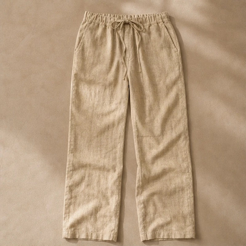 Binatchi Linen Trousers - Cream - linen pants - Hendlys - Image 3