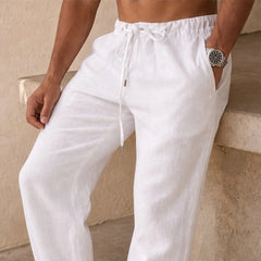 Binatchi Linen Trousers - White - linen trousers - Hendlys - Image 2