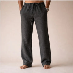 Binatchi Linen Trousers - Dark Gray - linen pants - Hendlys - Image 3