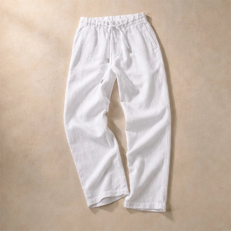 Binatchi Linen Trousers - White - linen pants - Hendlys - Image 3