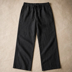 Binatchi Linen Trousers - Black - tailored trousers - Hendlys - Image 4