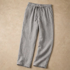 Binatchi Linen Trousers - Gray - tailored trousers - Hendlys - Image 4