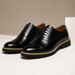 Blaine Cushioned Leather Dress Shoes - Black - leather dress shoes - Hendlys - Image 3