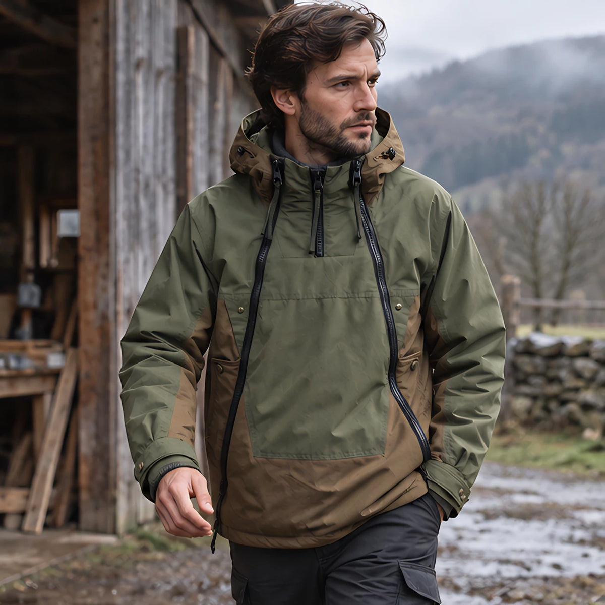 Breccan Men's Double-Zip Utility Jacket - Green - male - Hendlys - Image 3