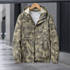 Briarcliff Men's Camouflage Hooded Windbreaker Jacket - Beige - apparel - Hendlys - Image 2