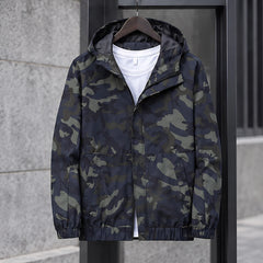 Briarcliff Men's Camouflage Hooded Windbreaker Jacket - Navy - Apparel > Outerwear > Hooded Windbreaker Jackets - Hendlys - Image 3