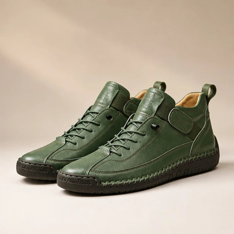 Briarwood Leather Sneakers - Green - sneakers - Hendlys - Image 2