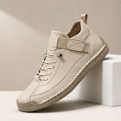 Briarwood Leather Sneakers - Cream - Sneakers - Hendlys - Image 1