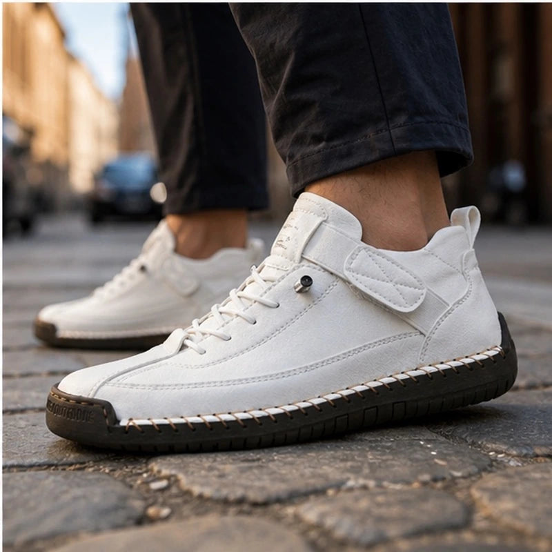 Briarwood Leather Sneakers - White - leather sneakers - Hendlys - Image 3