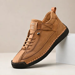 Briarwood Leather Sneakers - Tan - Sneakers - Hendlys - Image 1