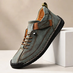 Briarwood Leather Sneakers - Olive - Sneakers - Hendlys - Image 1