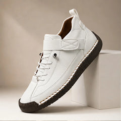Briarwood Leather Sneakers - White - Sneakers - Hendlys - Image 1