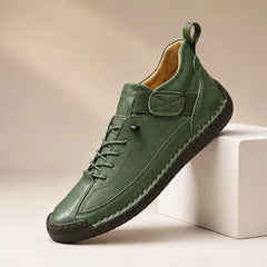 Briarwood Leather Sneakers - Green - Sneakers - Hendlys - Image 1