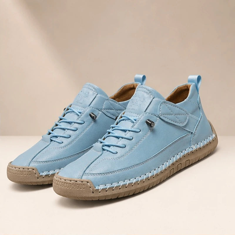 Briarwood Leather Sneakers - Light Blue - sneakers - Hendlys - Image 2