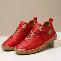Briarwood Leather Sneakers - Red - sneakers - Hendlys - Image 2