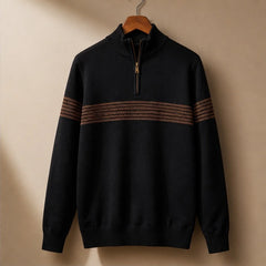 Broderick Quarter Zip Sweater - Black - Department: Men - Hendlys - Image 3
