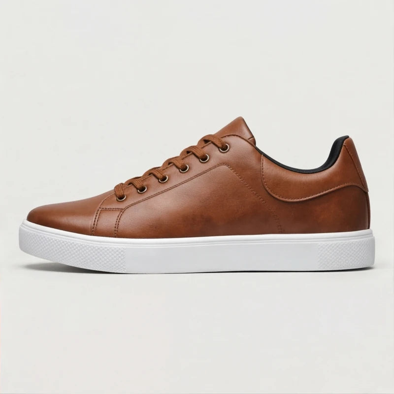 Maddison Leather Sneakers - Brown - men's sneakers - Hendlys - Image 2