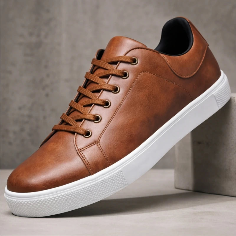 Maddison Leather Sneakers - Brown - low-top sneakers - Hendlys - Image 4