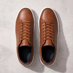 Maddison Leather Sneakers - Brown - men's shoes - Hendlys - Image 5