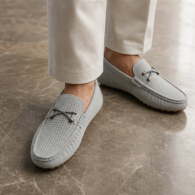 San Marco Woven Leather Loafer - Gray - leather loafers - Hendlys - Image 3