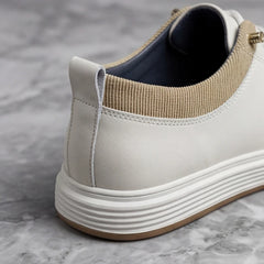 Malmo Leather Sneakers - Beige - casual shoes - Hendlys - Image 4