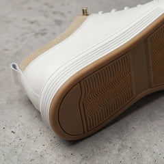 Malmo Leather Sneakers - Beige - genuine leather - Hendlys - Image 5
