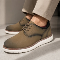 Brookfield Soft-Sole Derby Shoe - Khaki - lace-up shoes - Hendlys - Image 5