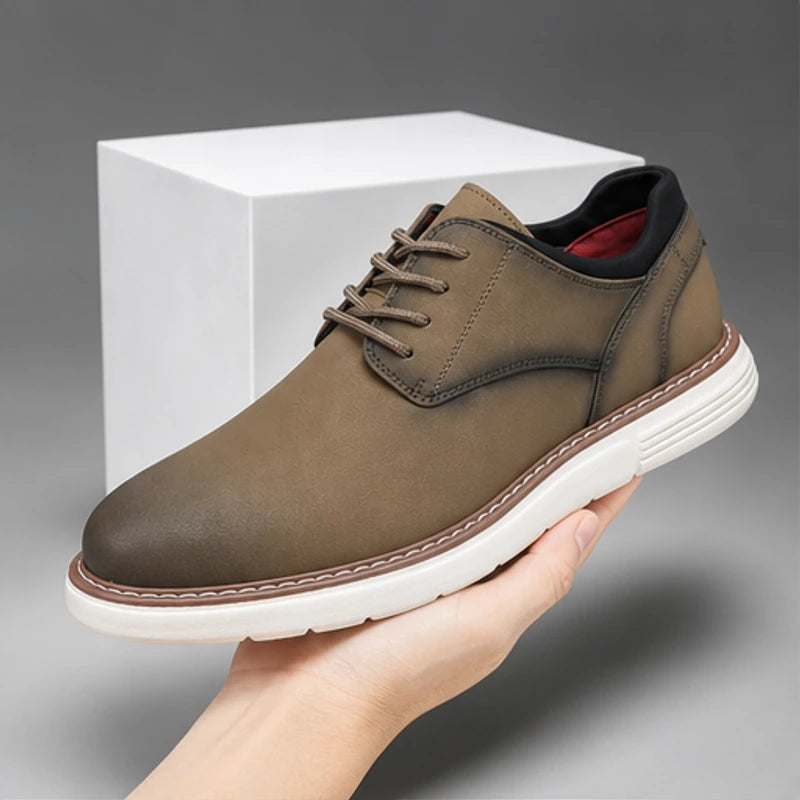 Brookfield Soft-Sole Derby Shoe - Khaki - Shoes - Hendlys - Image 1