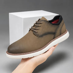 Brookfield Soft-Sole Derby Shoe - Khaki - Shoes - Hendlys - Image 1