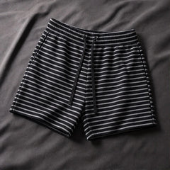 Calder Stripe Shorts - Black - stripe shorts - Hendlys - Image 3