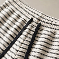 Calder Stripe Shorts - Cream - stripe shorts - Hendlys - Image 3