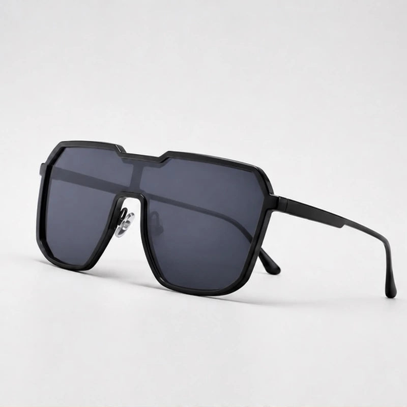 Calix Square-Frame Tinted Shades - Black - Sunglasses - Hendlys - Image 1