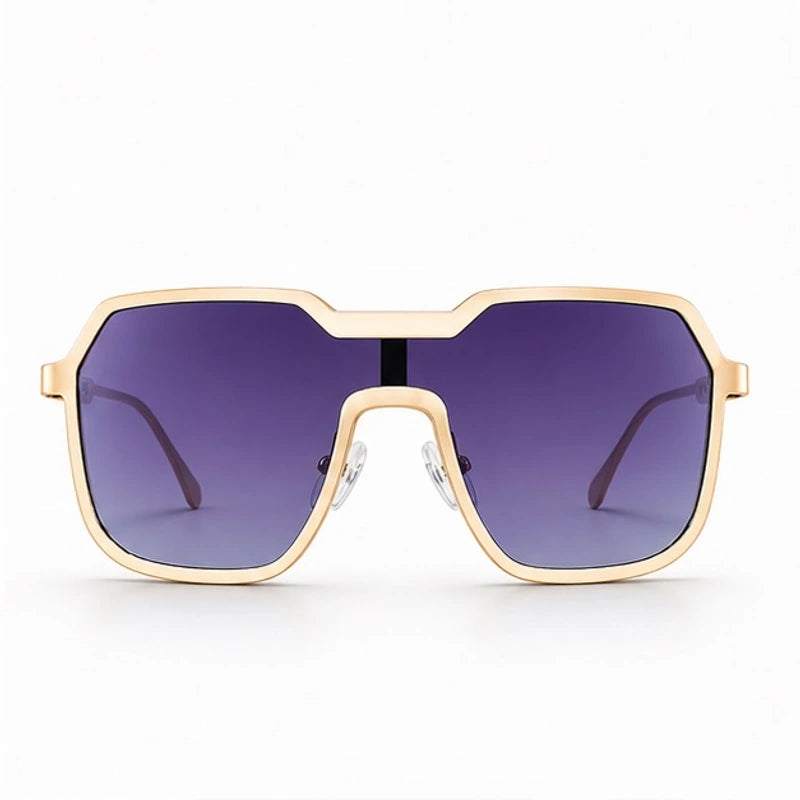 Calix Square-Frame Tinted Shades - Gold - sunglasses - Hendlys - Image 2