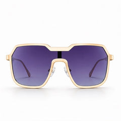 Calix Square-Frame Tinted Shades - Gold - sunglasses - Hendlys - Image 2