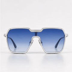 Calix Square-Frame Tinted Shades - Blue - sunglasses - Hendlys - Image 2