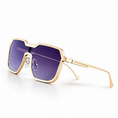 Calix Square-Frame Tinted Shades - Gold - Sunglasses - Hendlys - Image 1
