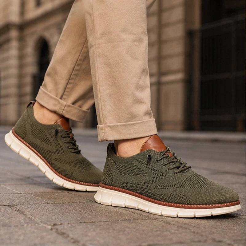 Callen Everyday Sneaker - Military Green - knit upper - Hendlys - Image 4