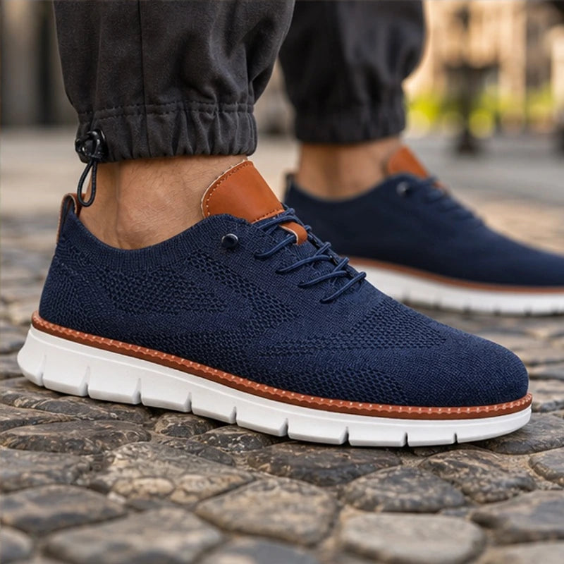 Callen Everyday Sneaker - Blue - knit upper - Hendlys - Image 4