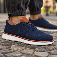 Callen Everyday Sneaker - Blue - knit upper - Hendlys - Image 4