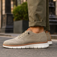 Callen Everyday Sneaker - Beige - knit upper - Hendlys - Image 4
