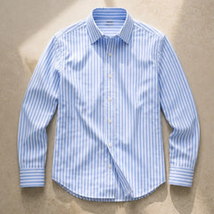 Calmere Stripe Button Shirt - Light Blue - striped shirt - Hendlys - Image 3