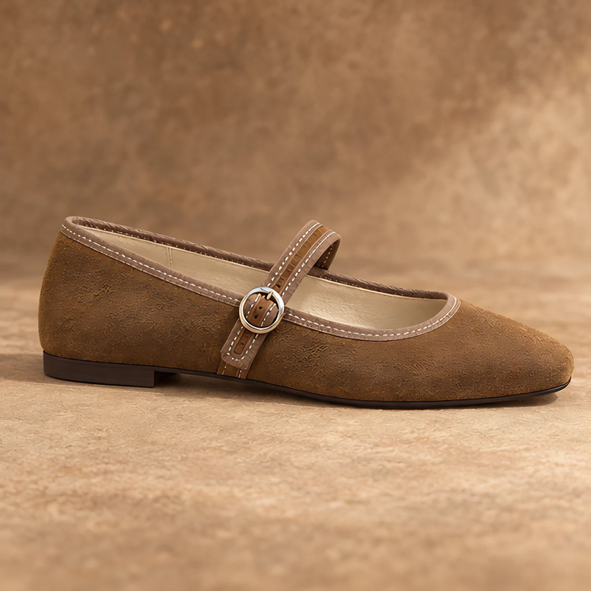 Camille Women's Orthopedic Mary Jane Flats - Khaki - Women's Footwear > Flats > Mary Jane Flats - Hendlys - Image 3