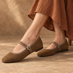 Camille Women's Orthopedic Mary Jane Flats - Khaki - female - Hendlys - Image 4