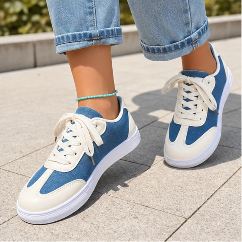 Capri Denim Low-Top Sneaker - Off White - low-top sneakers - Hendlys - Image 4