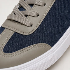 Capri Denim Low-Top Sneaker - Taupe Gray - denim sneakers - Hendlys - Image 3