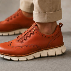 Carrington Brogue Sneaker - Crimson - brogue sneaker - Hendlys - Image 4