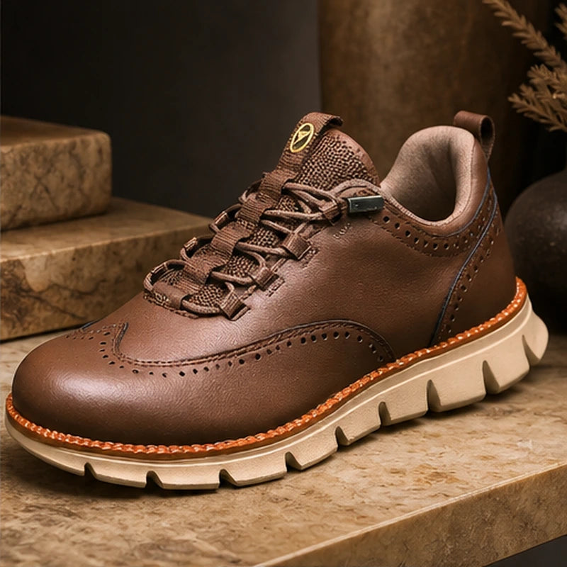 Carrington Brogue Sneaker - Espresso Brown - men's sneakers - Hendlys - Image 2