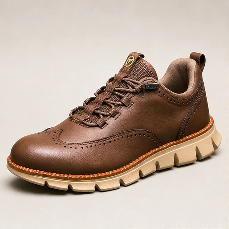 Carrington Brogue Sneaker - Espresso Brown - Sneakers - Hendlys - Image 1