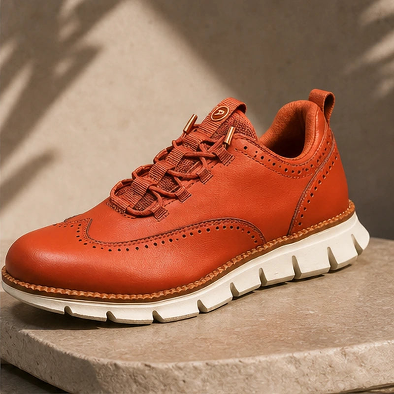 Carrington Brogue Sneaker - Crimson - men's sneakers - Hendlys - Image 2